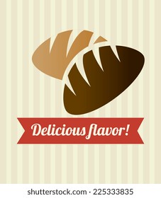 Bakery design over brown background, vector illustration