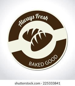 Bakery design over brown background, vector illustration