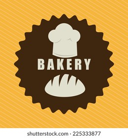 Bakery design over brown background, vector illustration
