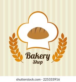 Bakery design over brown background, vector illustration