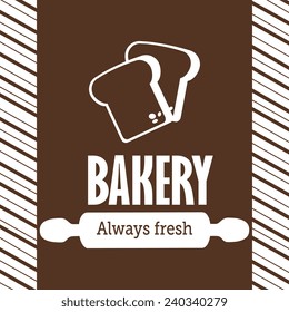 Bakery design over brown background, vector illustration.