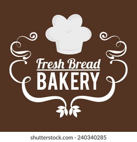 Bakery design over brown background, vector illustration.