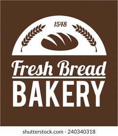 Bakery design over brown background, vector illustration.