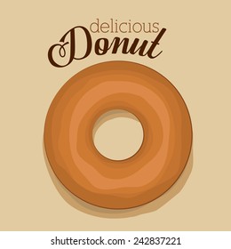 Bakery design over brown background, vector illustration.