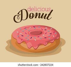 Bakery design over brown background, vector illustration.