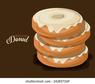 Bakery design over brown background, vector illustration.