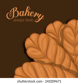 Bakery design over brown background, vector illustration.