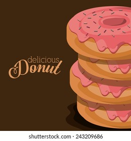 Bakery design over brown background, vector illustration.