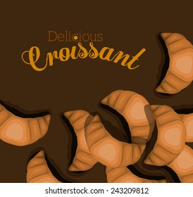 Bakery design over brown background, vector illustration.