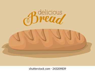 Bakery design over brown background, vector illustration.