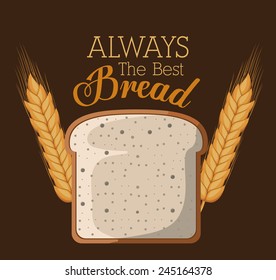 Bakery design over brown background, vector illustration.