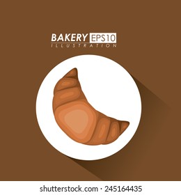 Bakery design over brown background, vector illustration.