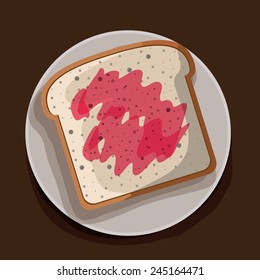 Bakery design over brown background, vector illustration.