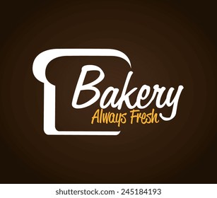 Bakery design over brown background, vector illustration.