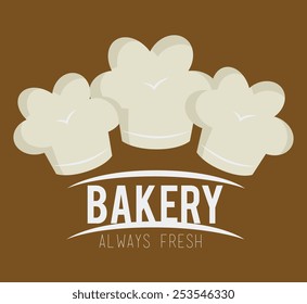 Bakery design over brown background, vector illustration.
