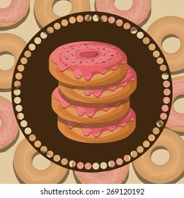 Bakery design over brown background, vector illustration 