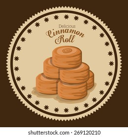 Bakery design over brown background, vector illustration 
