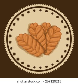 Bakery design over brown background, vector illustration 