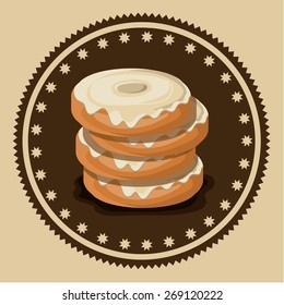 Bakery design over brown background, vector illustration 