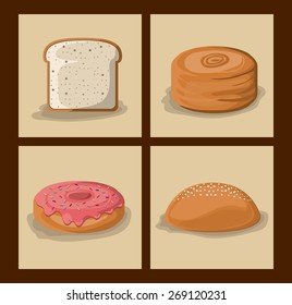 Bakery design over brown background, vector illustration 