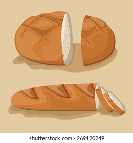 Bakery design over brown background, vector illustration 