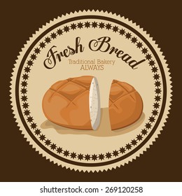 Bakery design over brown background, vector illustration 
