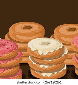 Bakery design over brown background, vector illustration 