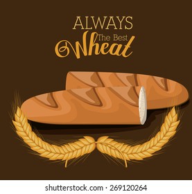 Bakery design over brown background, vector illustration 