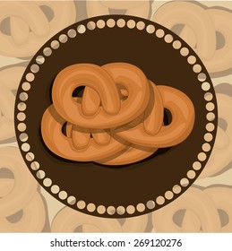 Bakery design over brown background, vector illustration 