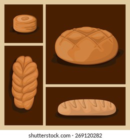 Bakery design over brown background, vector illustration 