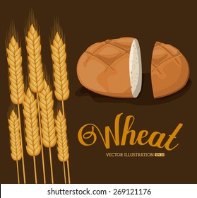 Bakery design over brown background, vector illustration 
