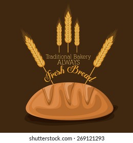 Bakery design over brown background, vector illustration 