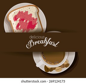 Bakery design over brown background, vector illustration 