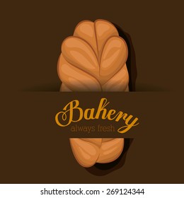 Bakery design over brown background, vector illustration 
