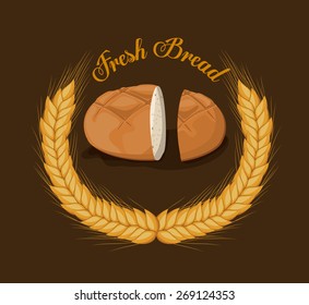 Bakery design over brown background, vector illustration 