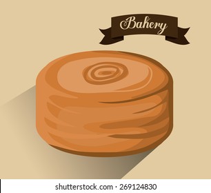 Bakery design over brown background, vector illustration 