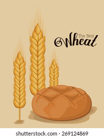 Bakery design over brown background, vector illustration 