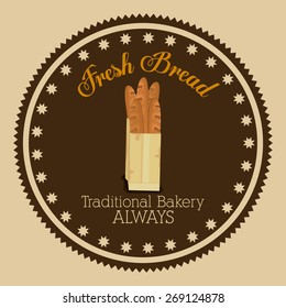 Bakery design over brown background, vector illustration 
