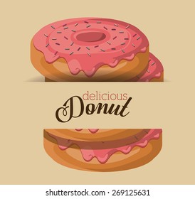 Bakery design over brown background, vector illustration 
