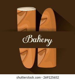 Bakery design over brown background, vector illustration 