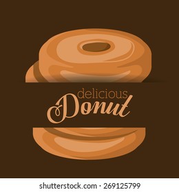 Bakery design over brown background, vector illustration 