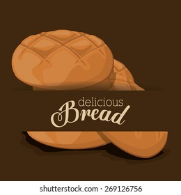 Bakery design over brown background, vector illustration 