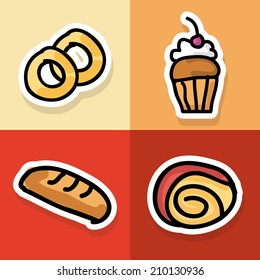 bakery design over colors background vector illustration