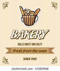 bakery design over cream background vector illustration   