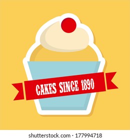 bakery design over cream  background vector illustration  