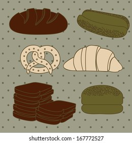bakery design over dotted  background vector illustration  