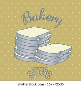 bakery design over dotted  background vector illustration  