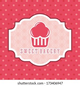 bakery design over dotted  background vector illustration  