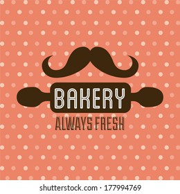 bakery design over dotted  background vector illustration  