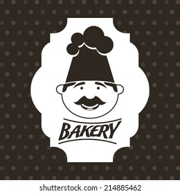 bakery design over dotted  background vector illustration
